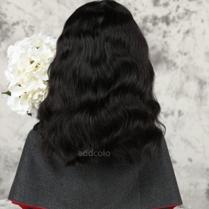 Loose Wavy Bob Human Hair Half Wigs Natural Color Brazilian Hair Machine Made Wigs