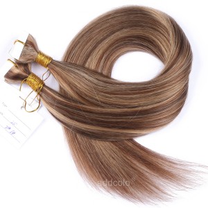 【Addcolo 10A】Tape In Hair Extensions 100% Human Hair #27/#6 Highlight Color 
