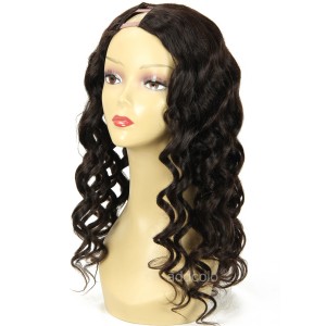 1"x4" Right Part U Part Wig Human Hair For Women Loose Wave Upart Wigs