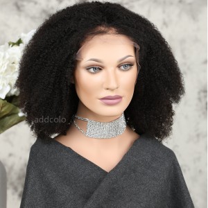 Human Hair Lace Front Wigs Natural Color Brazilian Hair Afro Curl Lace Wig 