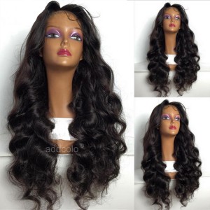 Human Hair 360 Lace Frontal Wigs Natural Color Brazilian Hair Loose Wave Wig