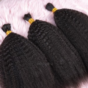 【Addcolo 8A】Bulk Human Hair for Braiding Kinky Straight Brazilian Hair