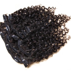 【Addcolo 8A】Clip-In Hair Extensions Brazilian Hair Kinky Curly