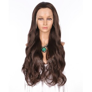 【Wigs】Synthetic Wigs Super Wavy #6/#8 Mixed Color Lace Front Wig 