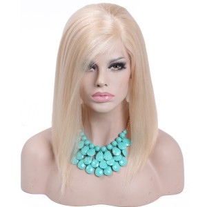 【Wigs】Full Lace Wig Brazilian Hair Straight Bob Wig Color #22