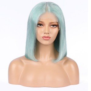 Mint Green Lace Front Wigs Bob Straight & Wavy 2020 Summer Colorful Trendy Wigs