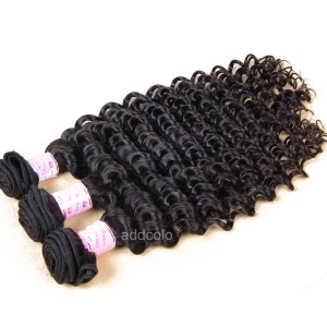 【Addcolo 8A】Hair Weave Bundles Natural Color Indian Deep Curly Hair