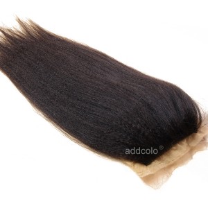 【Closures】Hair Closure Malaysian Remy Hair Yaki Straight