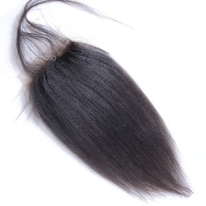 【Closures】10A Hair Closure Peruvain Hair Yaki Straight 4"x4" Lace Closure