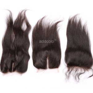 【Closures】Hair Closure Brazilian Human Hair Straight 4"x4" Lace Closure