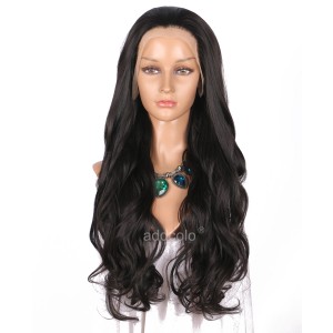 【Wigs】Synthetic Wigs Super Wavy #2/#6 Mixed Color Lace Front Wig 