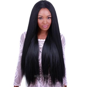 Human Hair 360 Lace Frontal Wigs Natural Color Brazilian Hair Silky Straight Wig 