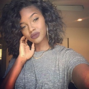 【Wigs】360 Lace Frontal Wigs Brazilian Hair Curly Bob Wig Natural Color