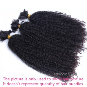 【Addcolo 8A】Bulk Human Hair for Braiding Afro Kinky Curly Brazilian Hair 
