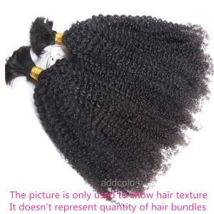 【Addcolo 8A】Bulk Human Hair for Braiding Brazilian Hair Afro Kinky Curly