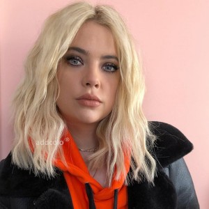 #613 Blonde Human Hair Wigs Instock Bob Wavy Blonde Full Lace Wig