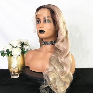 Brittany Virgin Hair Full Lace Wigs T4/Milk Tea