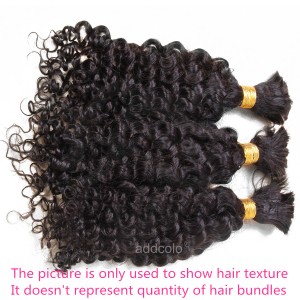 【Addcolo 8A】Brazilian Hair Deep Curly Bulk Human Hair for Braiding
