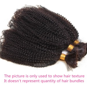 【Addcolo 8A】Bulk Human Hair for Braiding Brazilian Hair Afro Kinky Curly