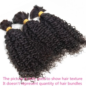 【Addcolo 8A】Bulk Human Hair for Braiding Brazilian Hair Afro Kinkly Curly