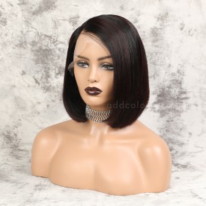 Evelyn Virgin Hair Lace Front Wigs #1B/99J Balayage