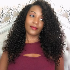 【Wigs】Full Lace Wigs Brazilian Hair Kinky Curly Wig Natural Color