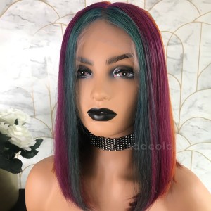 Jade Remy Hair Lace Front Wigs Rainbow