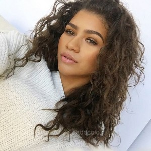 【Wigs】Zendaya Inspired Natural Hairline Loose Curly Human Hair Wigs