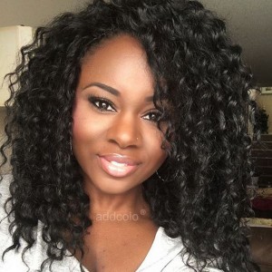 Tight Curly Silk Base Wigs 150% Heavy Density Human Hair Wigs For Black Women