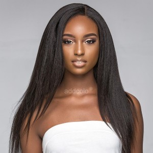 Silk Top Lace Front Wigs Italian Yaki Straight Human Hair Wigs For Black Women