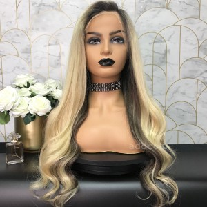 Nicole Remy Hair Lace Front Wigs Balayage