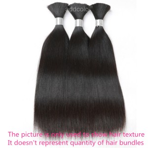 【Addcolo 10A】Bulk Human Hair for Braiding Silky Straight Brazilian Hair