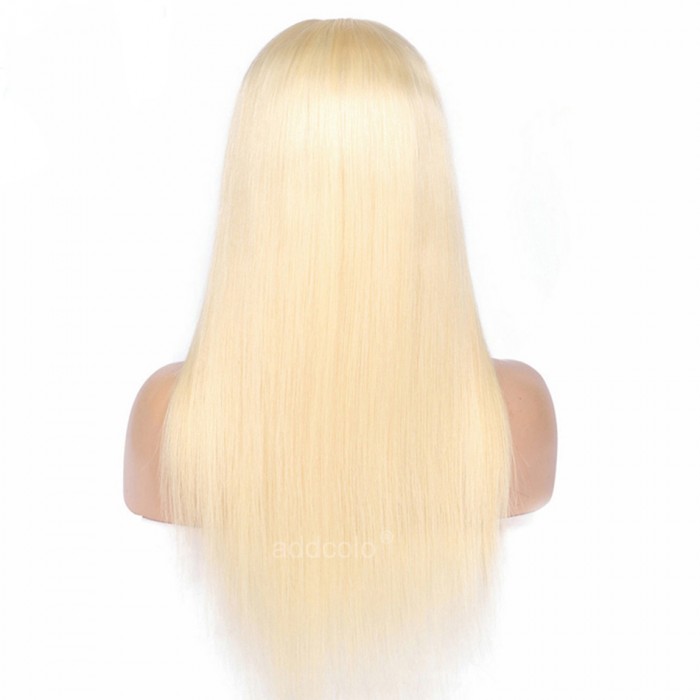 360 Lace Frontal Wigs Brazilian Hair Straight Wig Blonde Color 613