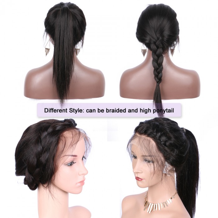 Silk Base Wigs Normal Density Natural Wavy Style Middle Part Human